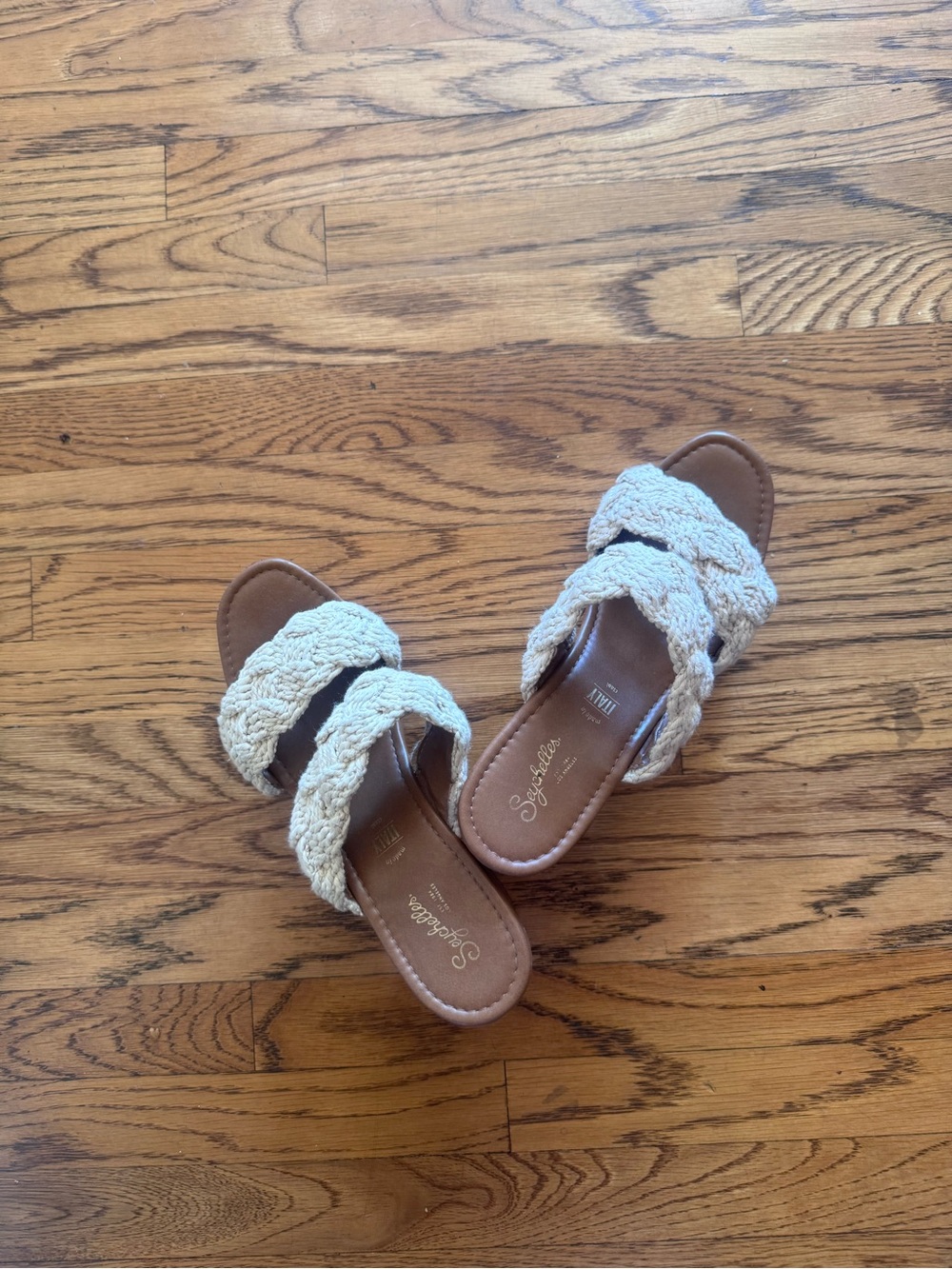Seychelles Cream Braided Double-Strap Slide Sandals
